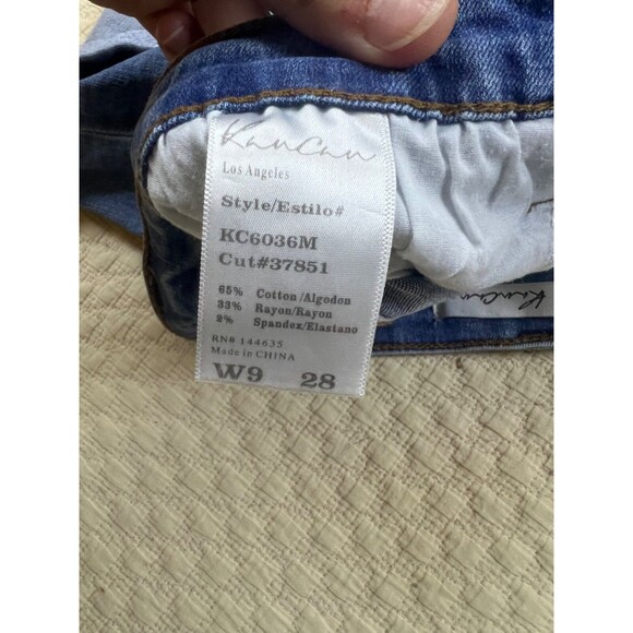 KanCan Jean Distressed Shorts Blue‎ Relaxed Cuffed Denim Medium Wash | Womens 28 - Picture 8 of 10